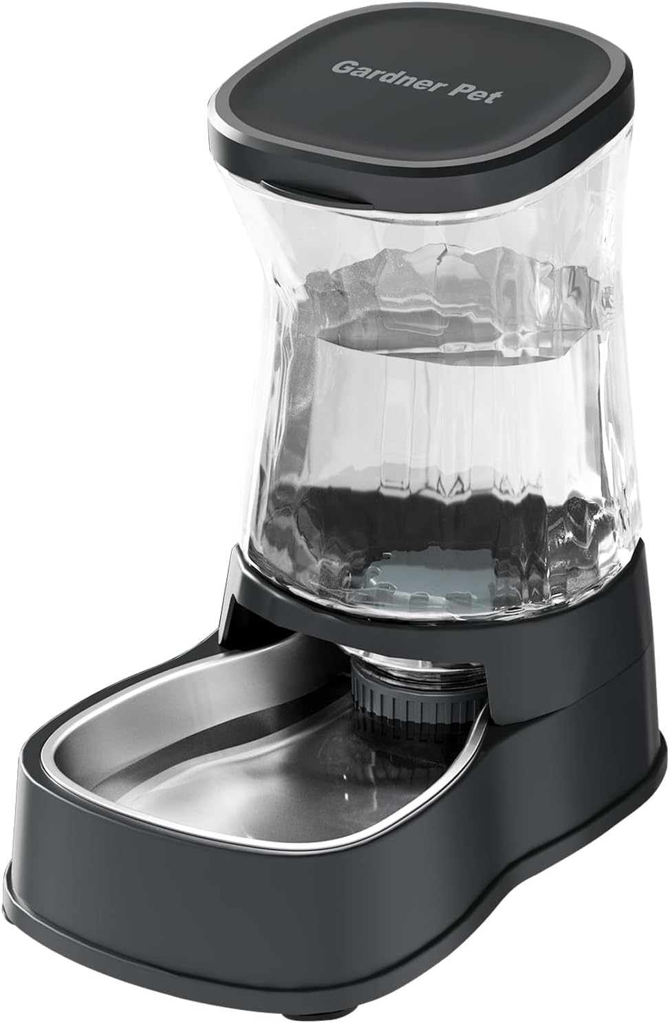 Automatic Dog Water Dispenser, Stainless Steel Bowls Feeder - Dark Grey / 2.1 Gallon