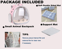 Portable Small Animal Backpack Travel Breathable Pet Carrier Bag - Pink / Backpack - image 4