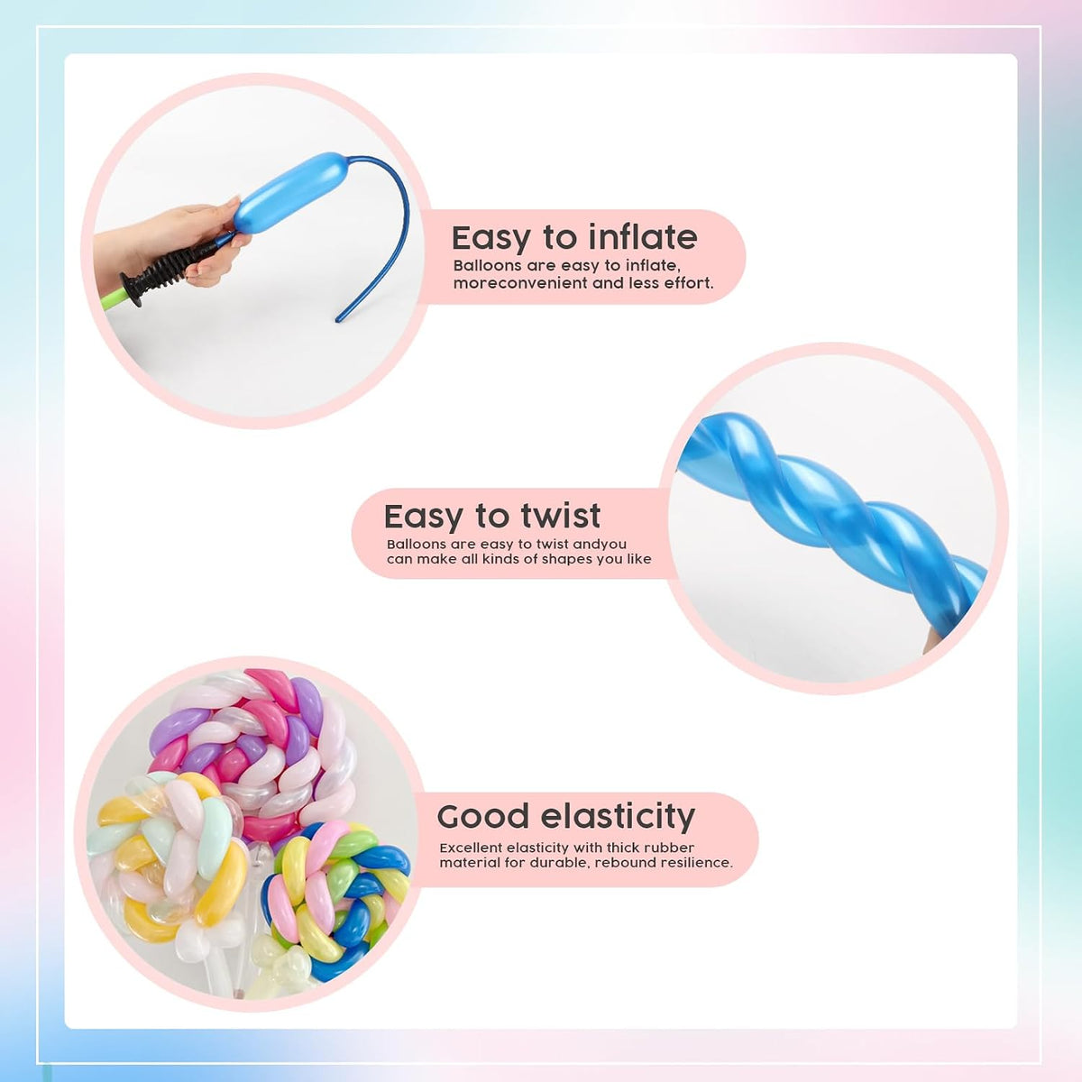 260 Balloons - Clear Long Balloons for Tying Balloon Arch & Balloon Ties – Fun for Kids & Family - Pearl Dark Blue - image 4