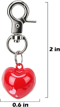 Cat Bell 2 Pack, Pet Collar Bells for Cats and Dogs - Heart / Small - image 2