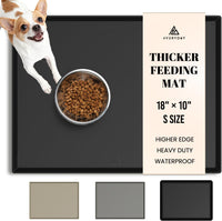AVERYDAY 32x24 Waterproof Silicone Dog Food Mat - Black / 18" x 10"