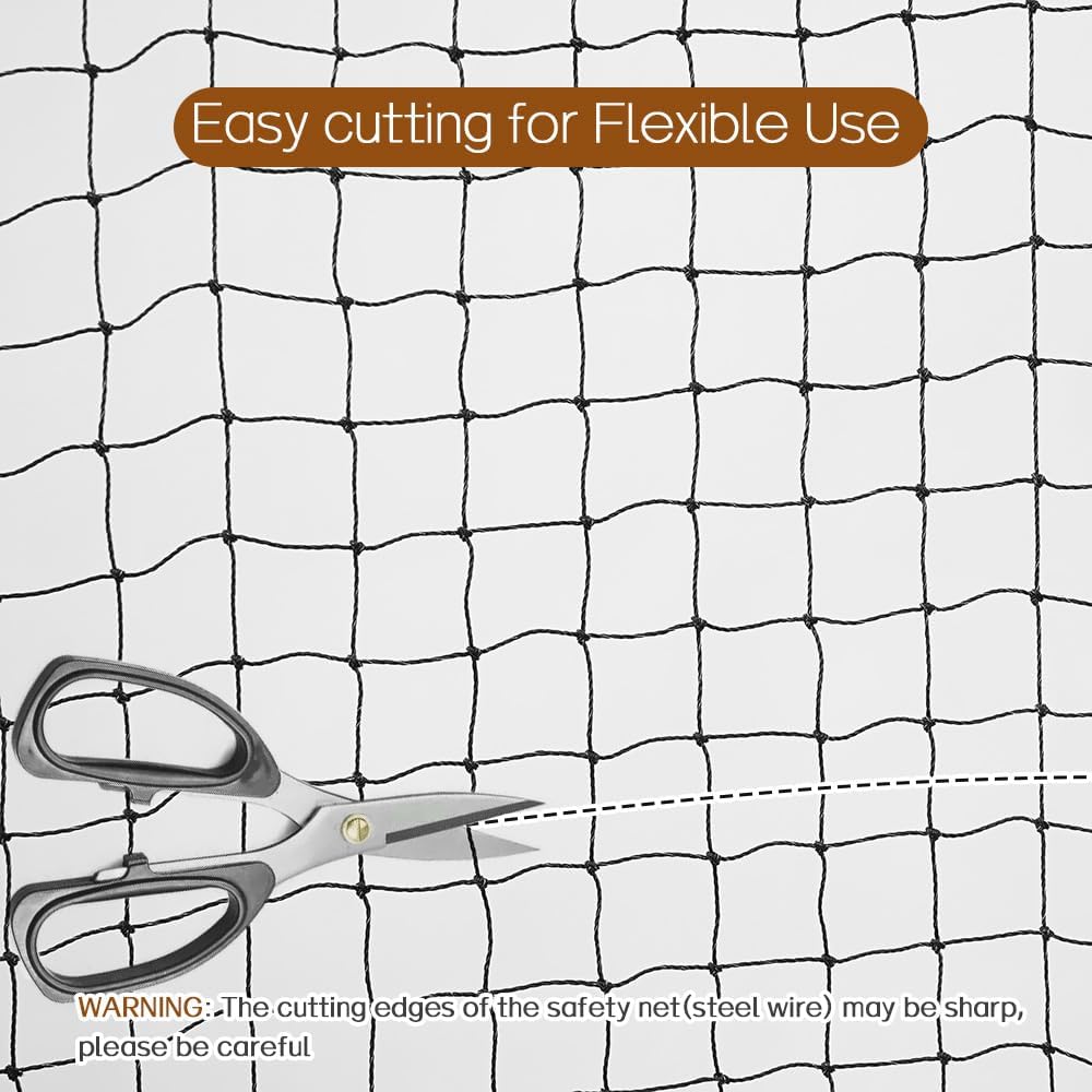 Cat Balcony Net, Steel Wire Reinforced, Anti-Fall Fence - 10 X 26 Ft - image 3