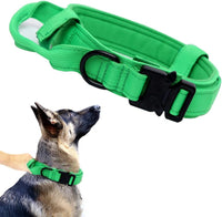 Tactical Dog Collar Adjustable Military Nylon Dog Collar with Control - Large (Pack of 1) / Bright Green