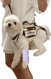 Wakytu Dog Lift Harness Dog Carrier Sling for Small Dogs & Cats - X-Small(2-5 LBS) / 1.0 White