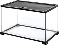 REPTIZOO Small Glass Tank 8 Gallon - 20"W X 12"D X 14"H (15 Gallon)