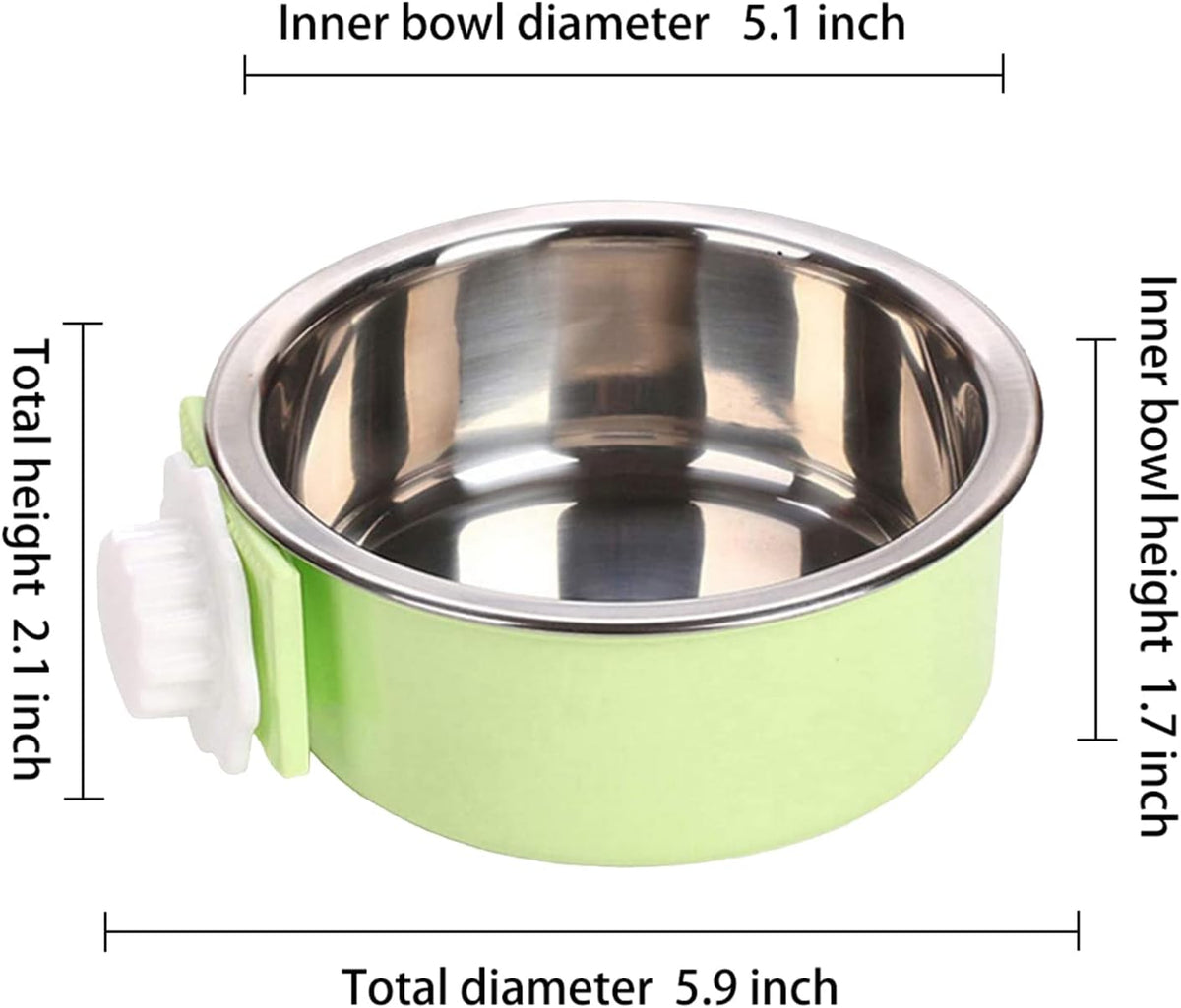 Stainless Steel Removable Pet Food Bowl - (Round) Dark Blue/Orange / 2 - image 2