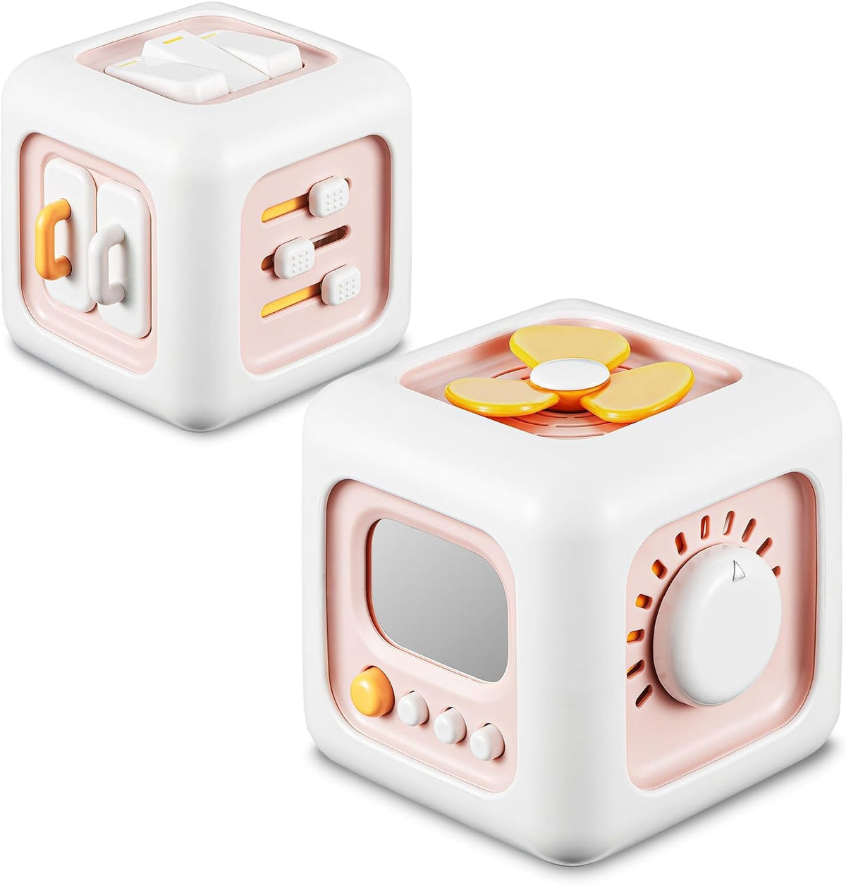 SOCBTNSO Montessori Busy Cube Travel Toy - Pink
