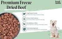 Freeze Dried Raw Dog Food - Premium Beef Flavor with High Protein and Grain Free Dog Food for Small or Large Breeds and Picky Eaters - Versatile as Meal Topper, Snack, and Treats, 5 Oz