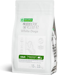 Nature's Protection Superior Care White Dogs Dry Dog Food - High Protein, Tear Stain Dog Food for Small & Mini Breeds Light Coated Adult Dogs, Fresh Pet Meal, Lamb and Rice, 3.3 lb