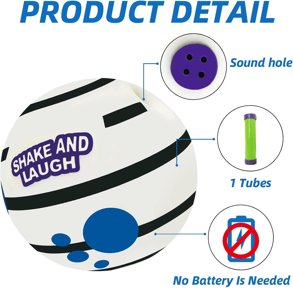 Dog Toys Ball, Interactive, M - Classic / Glow XS 2.75 in (7 cm) - image 2
