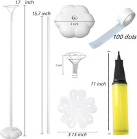 Balloon Stand Kit, 15 pack Balloon Stick Holder with Base for Table Top Centerpiece Party - image 2