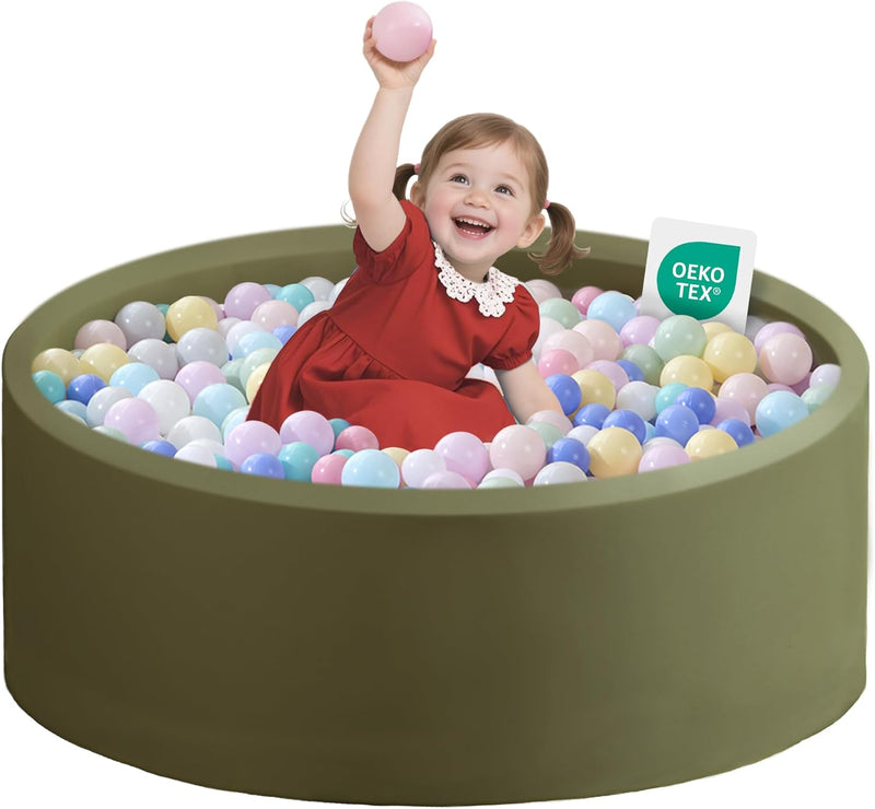 Zedachica Ball Pit for Toddlers 35.43''x11.81 Baby Ball Pits Soft - Sage Green / 35.43 inches
