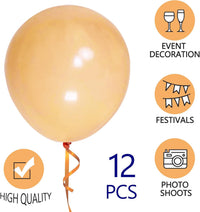ASIYUHY Red Balloons 18 Inch 12 Pack Large Latex Party Balloons – Fun for Kids & Family - Apricot Balloons - image 3