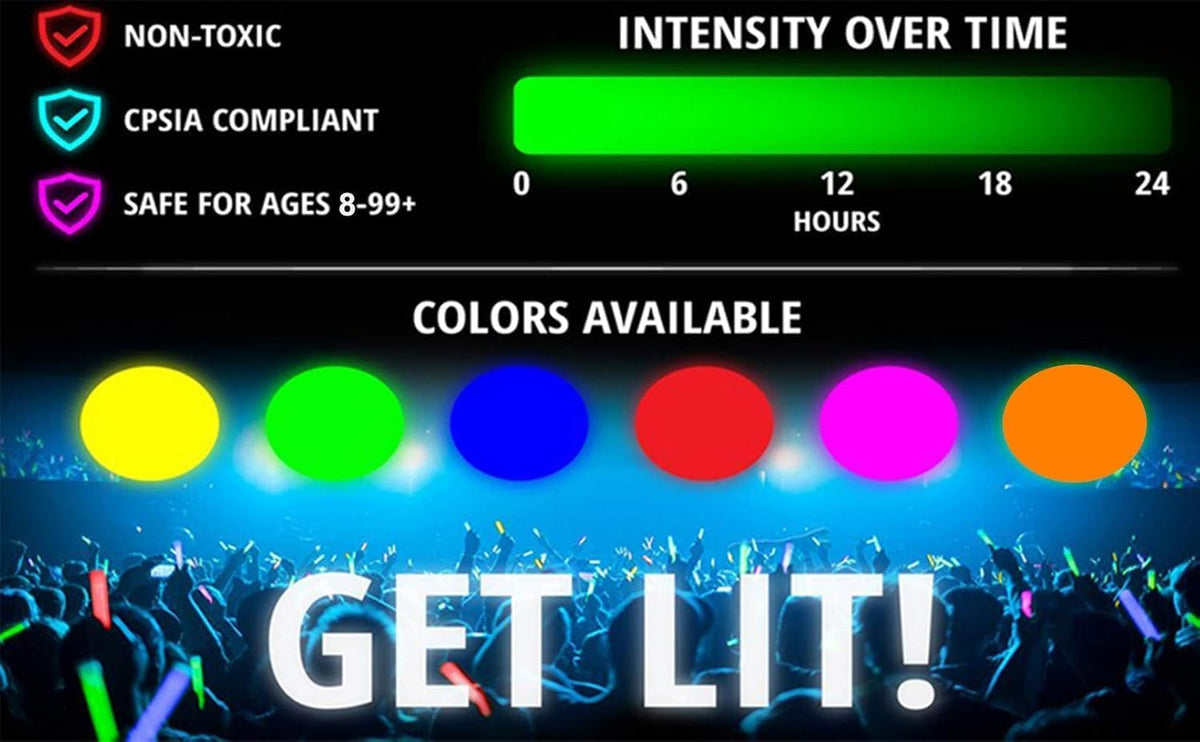 Glow Fever Glow Sticks 100pk Premium Glow In The Dark Light Up - Multicolor - image 4