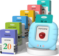 Startcan Talking Flash Cards for Toddlers 1 2 3 4 5 - 516-bilingual-blue (New Abc+123+ 4 Songs)