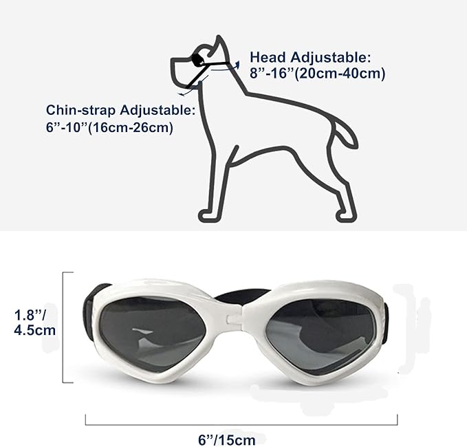 LECONPET Small Dog Sunglasses Waterproof Windproof UV Protection Pet Sunglasses Dog Goggles for Doggy Puppy Cat (Blue)