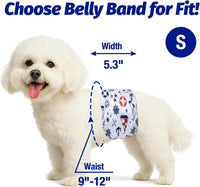 Pet Soft Dog Belly Bands - Washable Dog Diapers Belly Band for Male Dogs, Reusable Male Dogs Wraps - Sailor / Small (9''-12'') - image 2