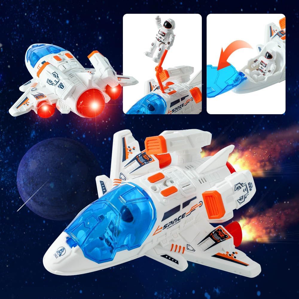 Wbzle space capsule rocket toy with lights, sound and astronaut figure - view 6
