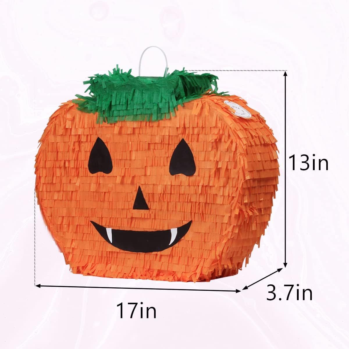 EnriQ Halloween pumpkin pinata in bright tissue paper, 17 x 13 inches - view 6