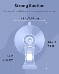 Pawfly 6 pack clear aquarium suction cups with clips for feeding veggies and holding plants - view 2