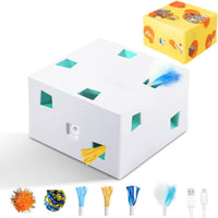 Interactive Cat Toys -Migibox for Indoor Bored Cats - White Plus / X Large