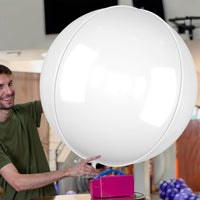 12PCS Iridescent Round Foil Balloons 22" 15" 10" Large Holographic - 50inch White - image 3