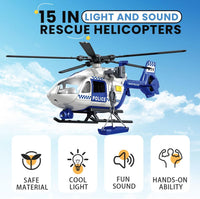 CSDCSD large helicopter toy with crane and cargo basket, lights and sounds - view 14