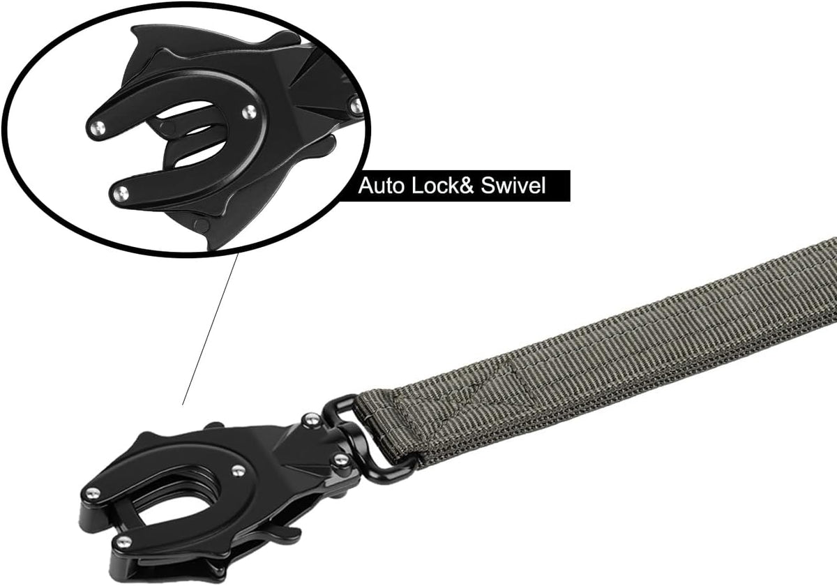 Tactical Dog Leash with Quick-Release Metal Clasp - 6 FT / Reflective Green - image 4