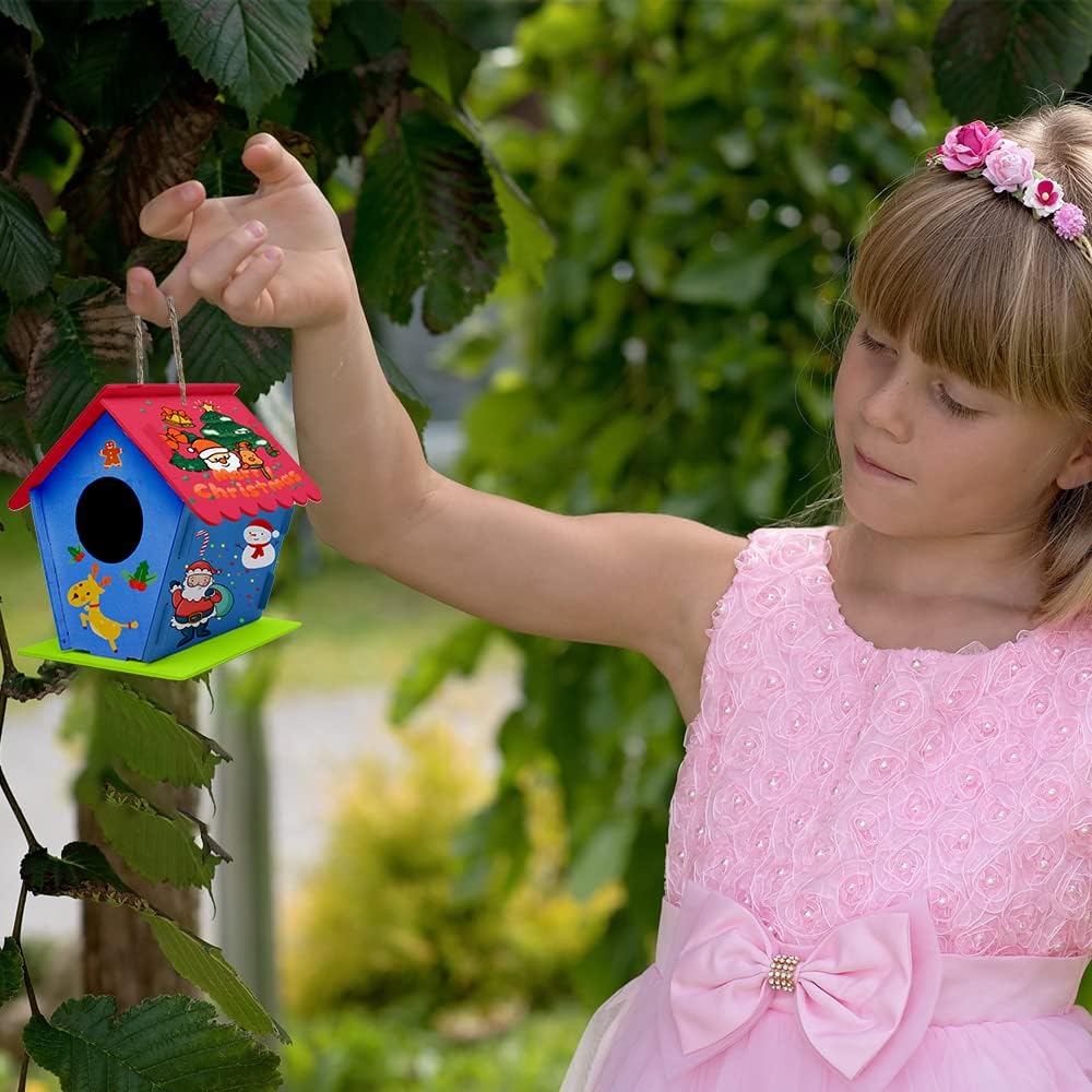 hapray 4 Pack Bird House Craft Kit - 12 Pack - image 2