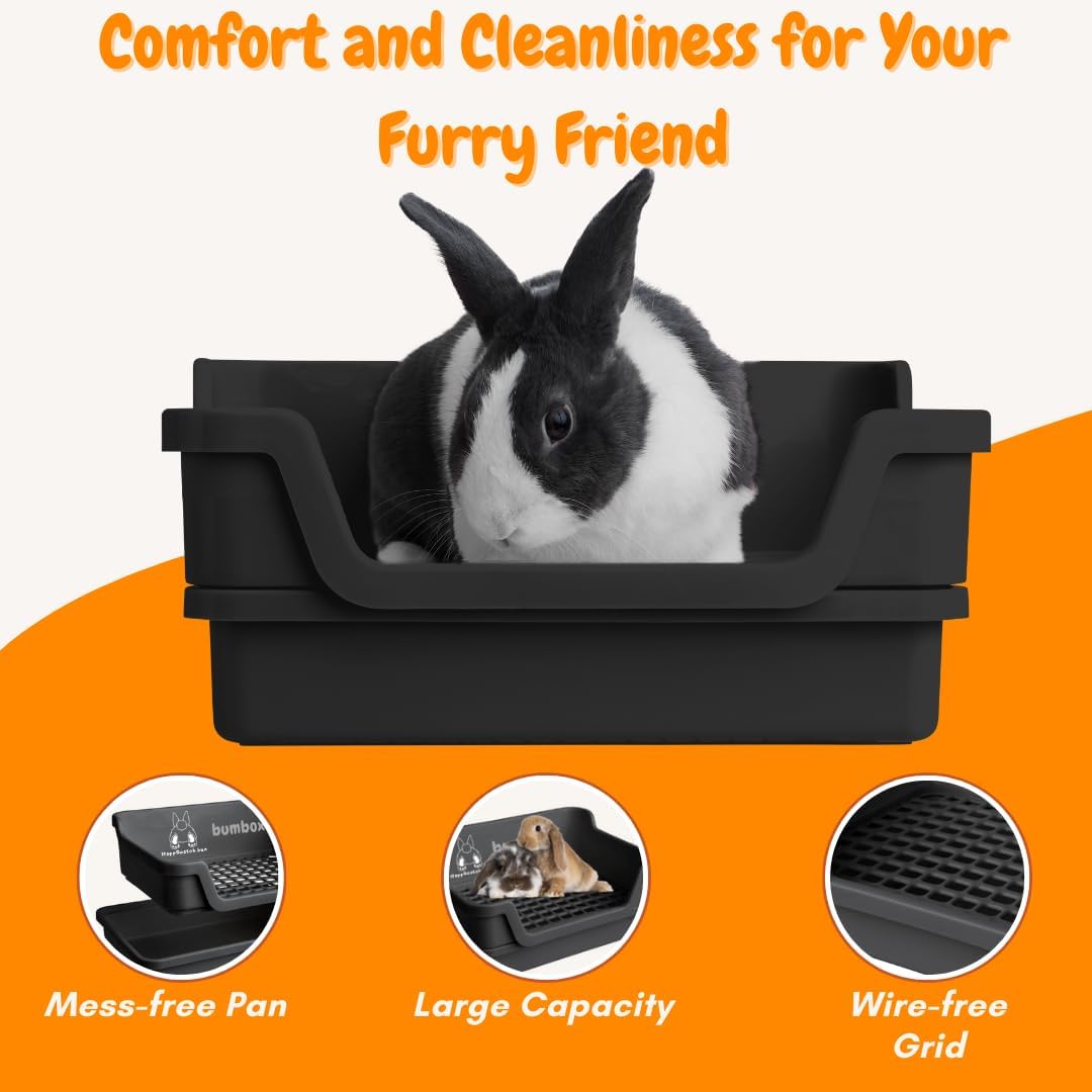 HoppScotch.bun Bumbox Large Rabbit Litter Box - Black / Large - image 3