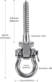 BeneLabel heavy duty stainless steel swing hangers with bearings, set of 2 - view 18