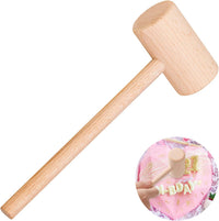 ZAUGONTW small natural hardwood crab mallet, 2.5 x 7.7 inches