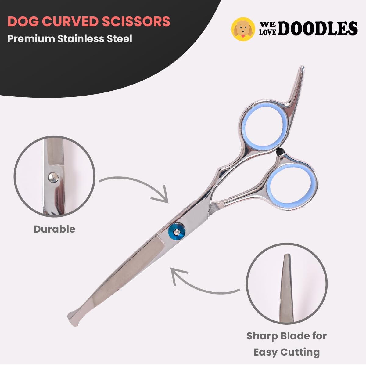 Dog Grooming Scissors Kit, Curved - Small - image 4