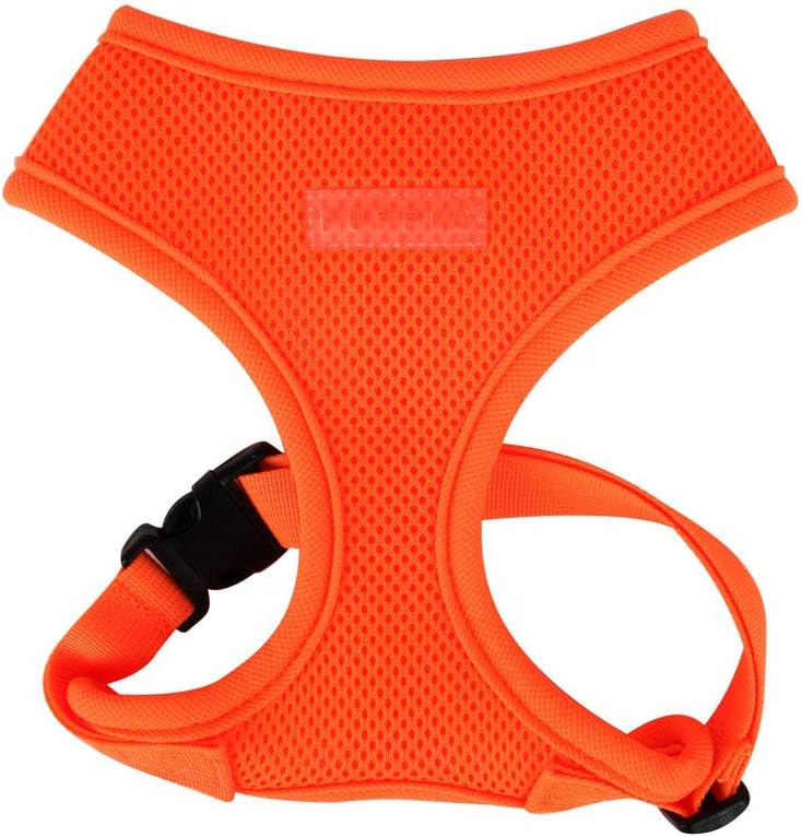 Puppia Soft Harness A - M Over-The-Head Soft Mesh Harness Neon Pink – Essentials for Dogs - Small / ORANGE