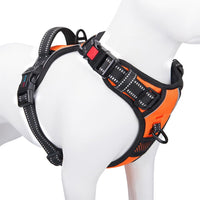 PHOEPET No Pull Dog Harness Medium Reflective Front Clip Vest - Medium / Orange