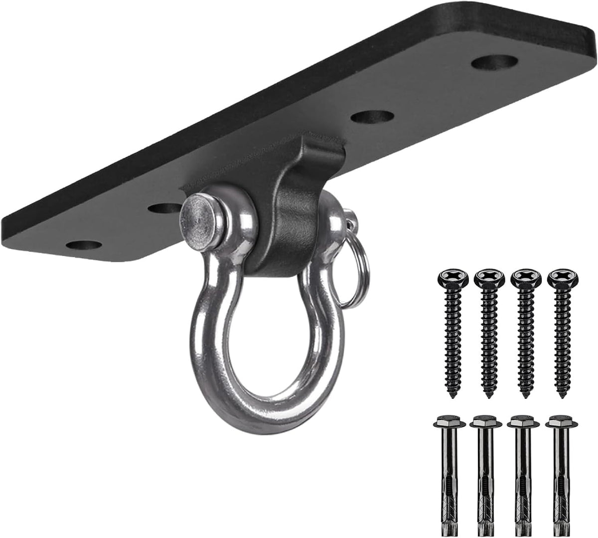 Dolibest Ceiling Mount Swing Hanger Heavy Duty Swing Set Hook - 4 Holes Ceiling Anchor-1 Pack