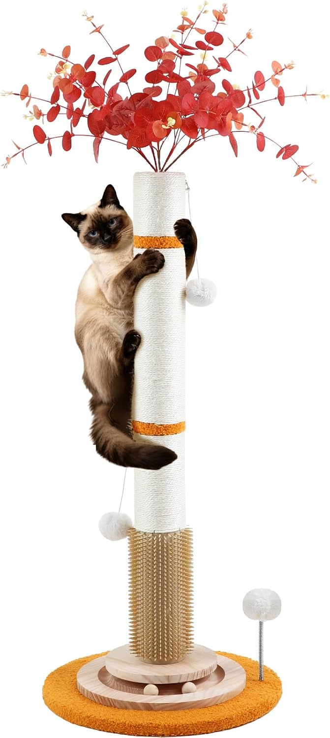 40'' Tall Sisal Cat Scratching Post - yellow-45inch