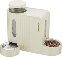 Gravity Automatic Cat Feeder, Water & Food Dispenser Set - Large (0.8 Gallon x 2) / Beige