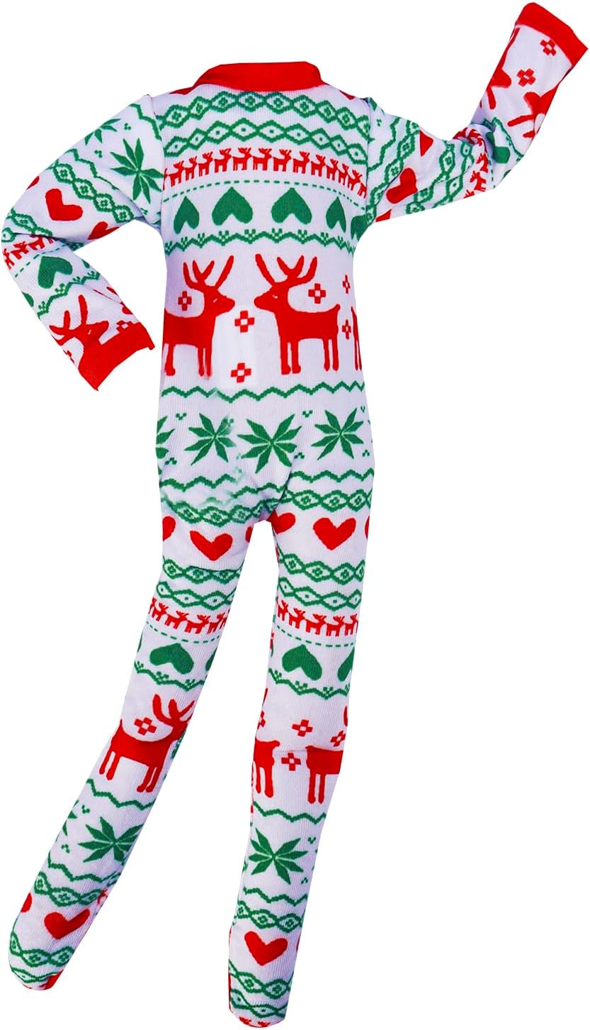 E-Ting one-piece Christmas pajamas for elf doll in reindeer style - view 6