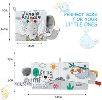Vicloon Baby Soft Cloth Books - Gray and White Elephant - image 2