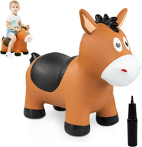 ZOOJOY Inflatable Horse Hopping Toy - Black Horse
