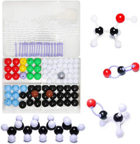 LINKTOR 444 piece chemistry molecular model kit with colored atoms, bonds and fullerene parts - view 2