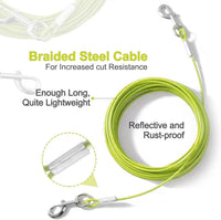10/15/20/25FT Dog Tie Out Cable - Green / 125Ibs 10ft - image 3