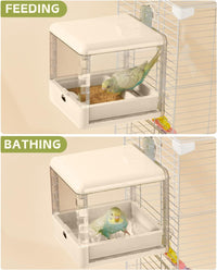 septillar Bird Feeder and Bath for Cage - White - image 4