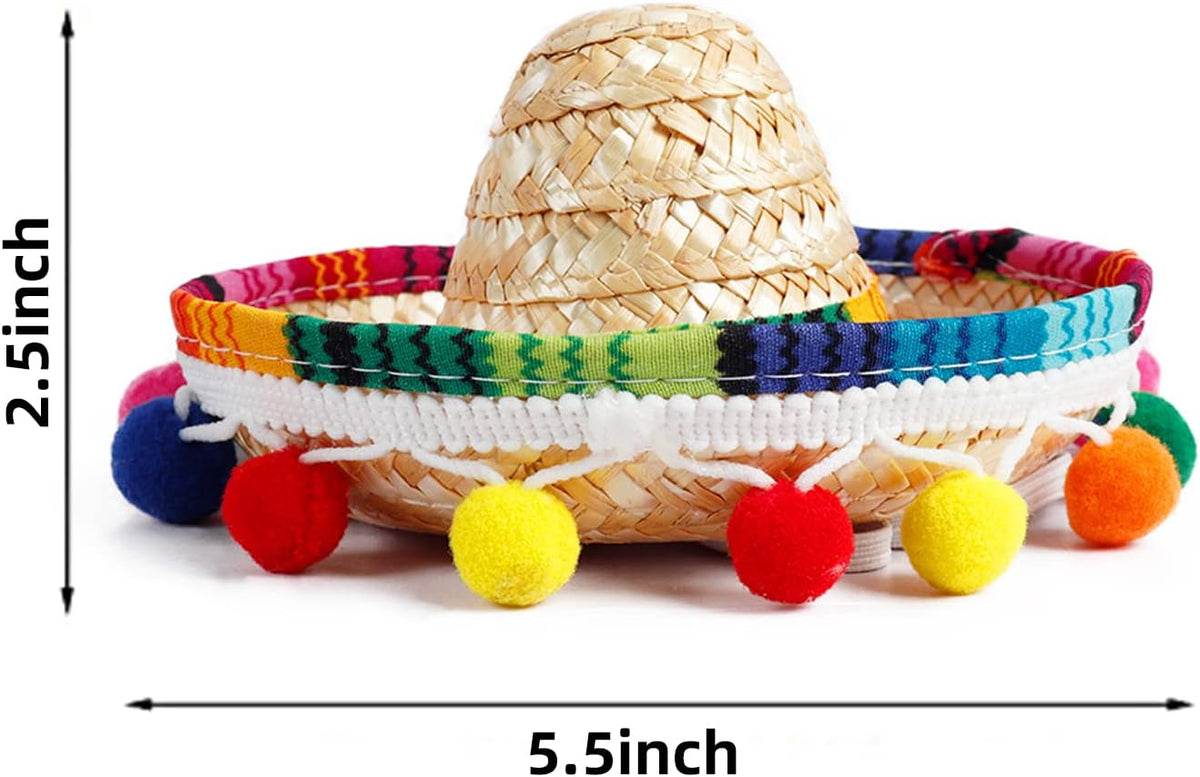 Crazy Night Mini Sombrero Top Hat Headband Tiny Straw Hat Small - image 2
