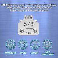 TRAH 3-3/4FC Blade Dog Grooming Clipper Replacement Blades Compatible - 5/8 0.8mm - image 3
