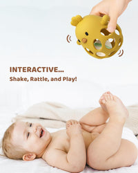 ChooKaChoo 2-in-1 Baby Teething Rattle Toy - Yellow - image 3