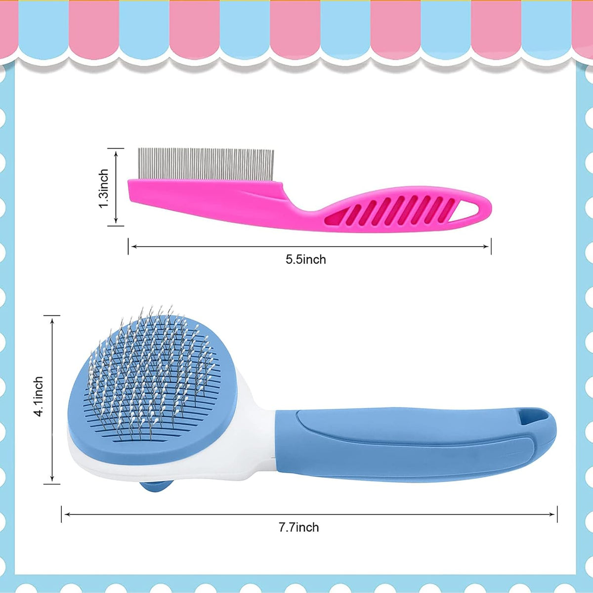 Cat Brushes for Indoor Cats - Blue - image 2