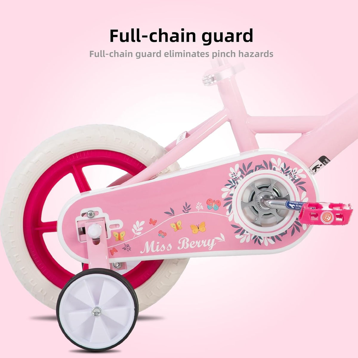 JOYSTAR 10" 12" 14" 16" Kids Bike for Boys and Girls Ages 1-7Y – Fun for Kids & Family - Pink / 12 Inch with Training Wheels - image 4