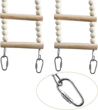 Bird Ladder Bridge, Wooden Pet Hamster Climbing & Swing Toys - 28 Steps - 61.8 × 3.14 Inch - image 4